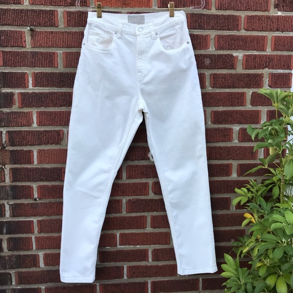 Everlane Denim - Everlane High Rise Straight White Jeans size 27